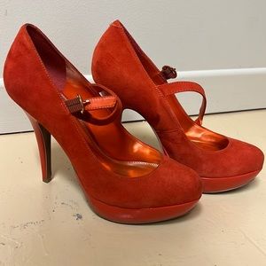 Carvela orange Mary Jane pump